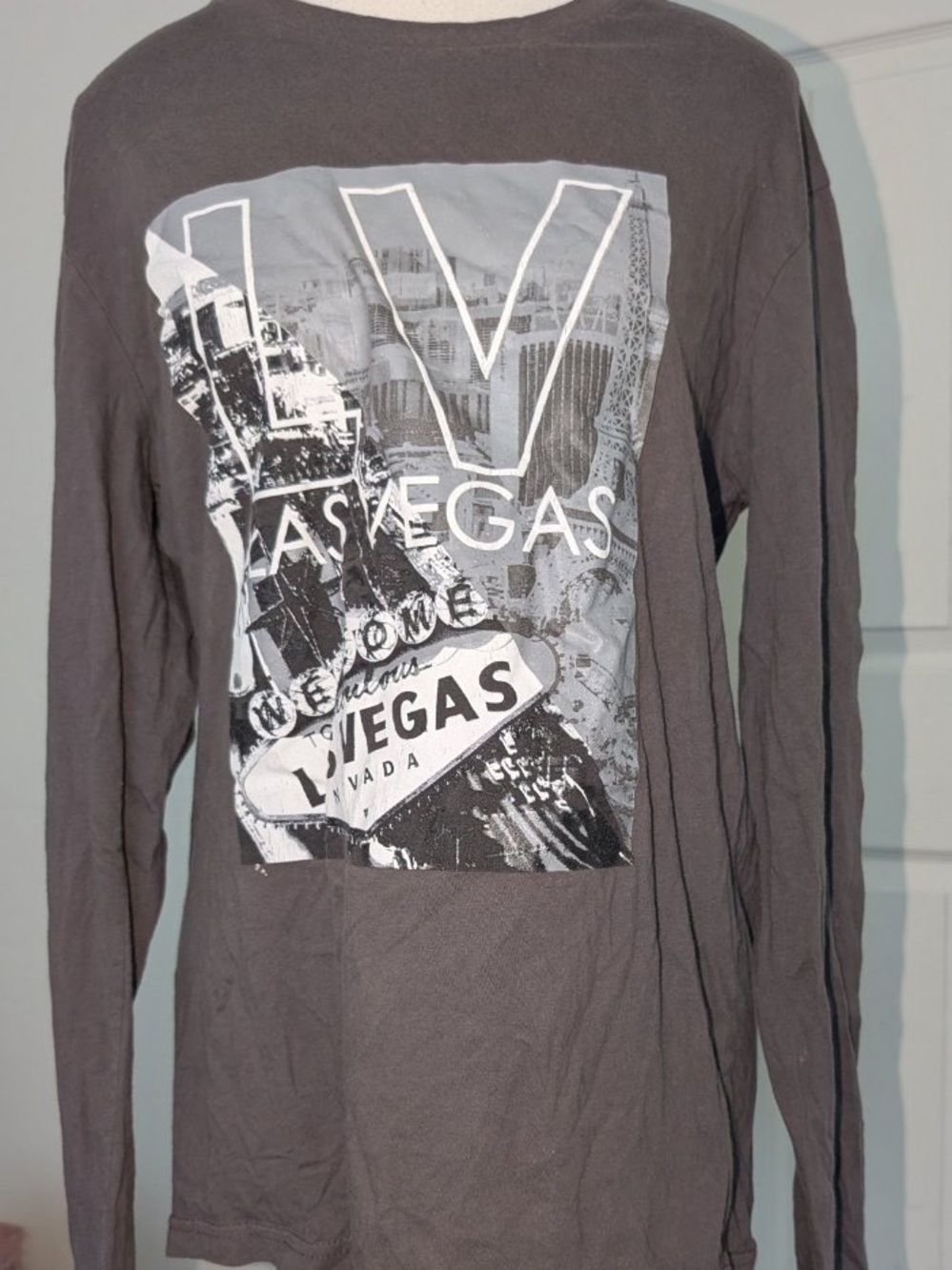 Othr Las Vegas Graphic Long Sleeve Shirt - Charcoal Gray